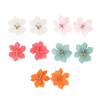 Unique Flower Studs Earrings Waterproof Earrings Fashion Earrings Resin Texture Suitable for Various Occasion Wear
