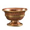 Handmade Nepal Copper Gold Plated Engraved Water Offering Bowl High Foot Cup Pure Water Vessel