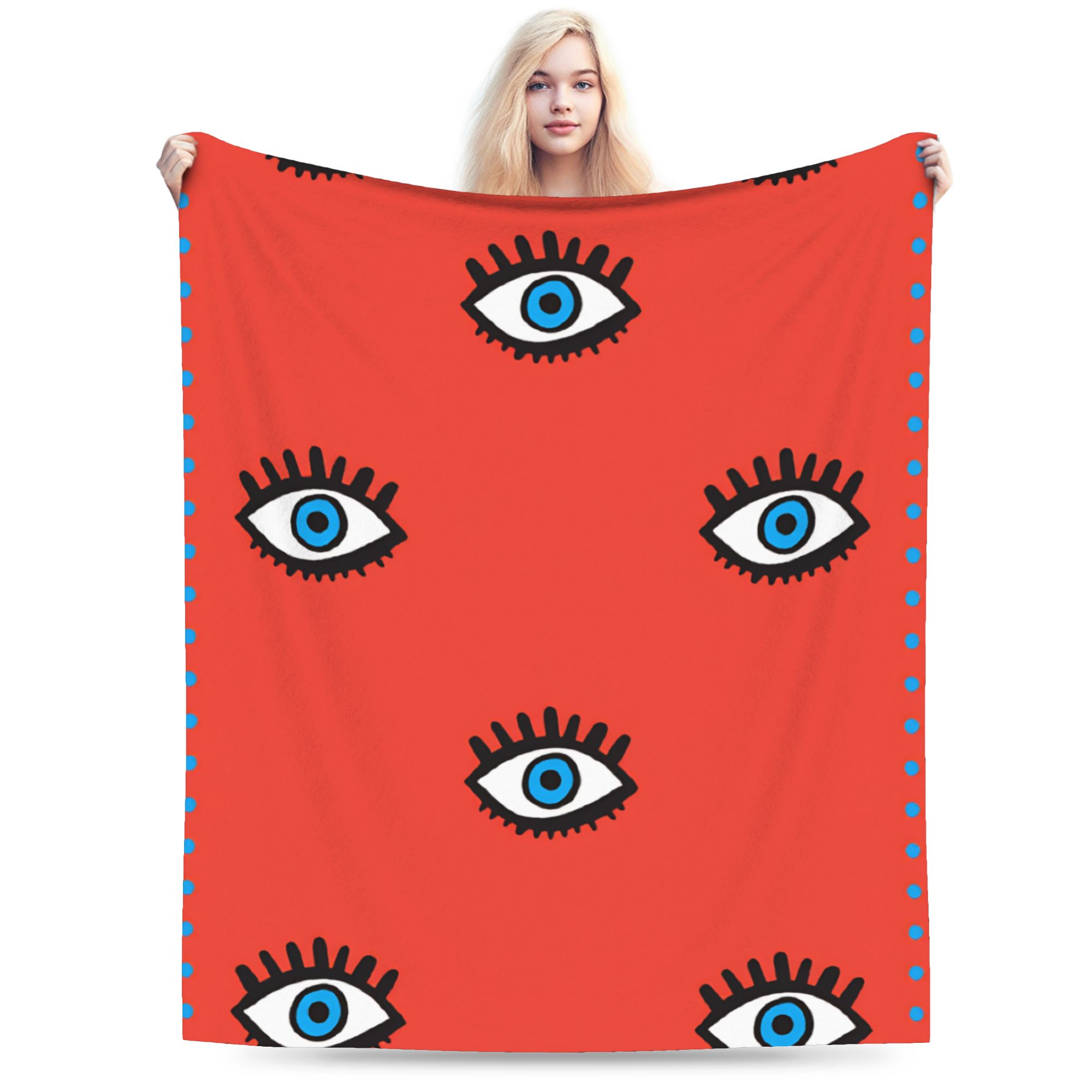 

Eye Pattern Blankets Quality Super Warm Bedding Throws Winter Girls Boys Couch Bed Pattern Bedspread 75x90cm