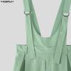 INCERUN Summer Men Sleeveless Suspender Strap Thin Casual Loose Braces Pants Overalls
