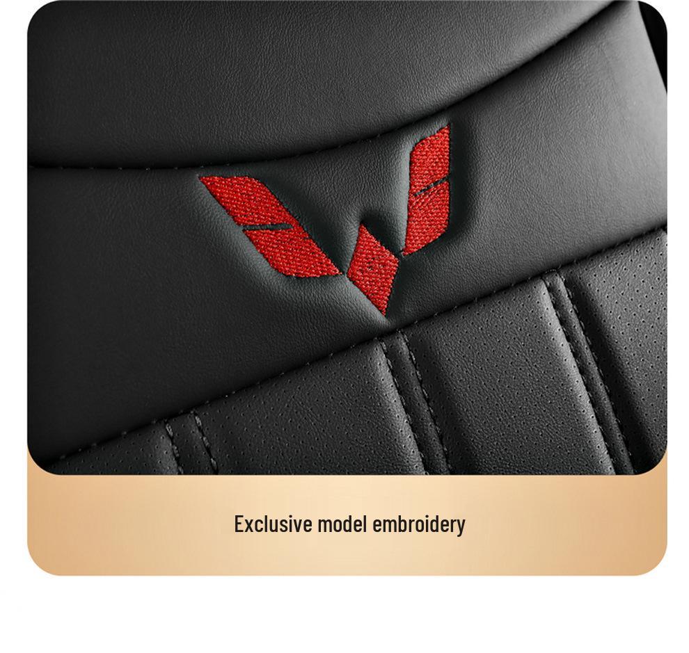 Universal Full Leather Seat Cushion for Wuling Zhiguang Small Truck - Single or Double Row, All Seasons