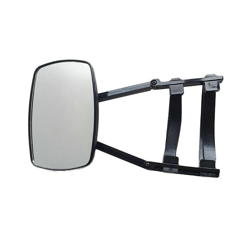 2PCS Clip-On Towing Mirror Adjustable Strap Mount Side Mirrors With Shatterproof Glass For Driving Safety