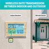 Funk Wireless  ,  , Outdoor Indoor with 6\  LED Brightness Color Display Temperature   Humidity Forecast