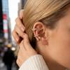 3 Pcs/Set Rhinestone C-Shape Clip Earrings for Women No Piercing Earbone Fake Cartilage Ear Cuffs Earring Party Jewelry Gift