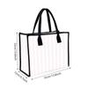 Wavy Pattern Tote Bag Casual Large Capacity Handbag for Daily Use