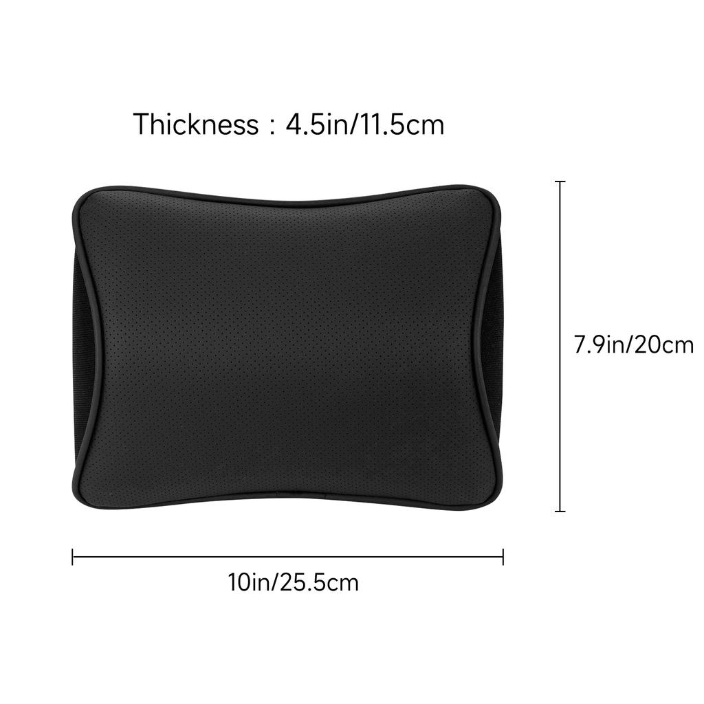 Car Neck Pillow, Softness Car Headrest Pillow for Driving with Adjustable Strap, 100% Memory Foam and Breathable Removable Cover