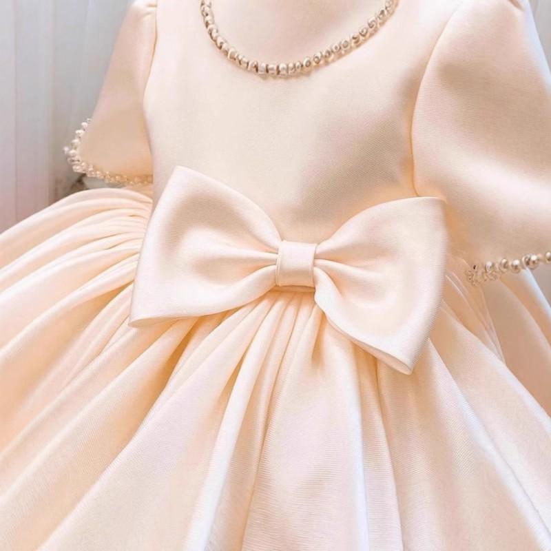 Mädchen Prinzessinnenkleid Champagner Formelles Kleid Hochzeitsfeier Aufführung Kinder Anlass