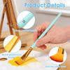 15Pcs Paint Brush Set Protable Nylon Hair Acrylic Painting Brush Kit with Storage Standable Case Palette Sponge Palette Knife