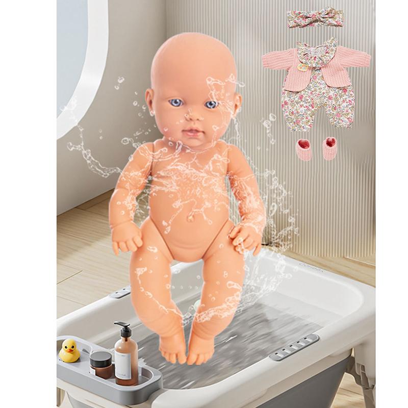 Realistic Baby Doll with Bunny Plush Toy Set