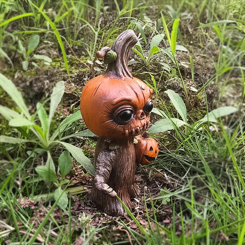 Halloween Decorative Resin Ornament New Pumpkin Elf Figure Ornament Garden Garden Festival Table Decoration