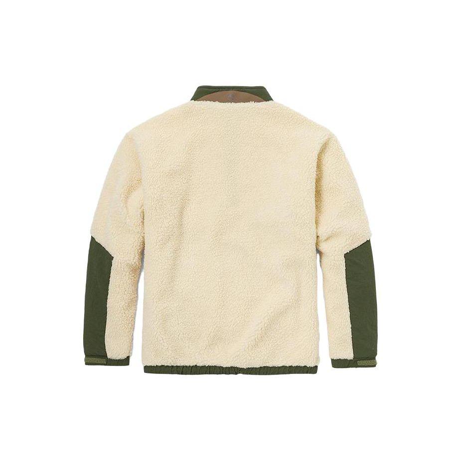 Timberland Outdoor Remix Special Series Color Block Stand Collar Warm Half-Zip Casual Fleece Jacket Unisex Jackets Smoky-White A5URK-V04