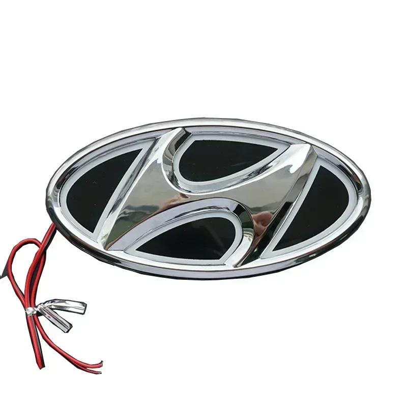 Logo Light for Hyundai VERNA Elantra ACCENT SONATA TUCSON SANTAFE IX35 I30 GENESIS COUPE LED Emblem 5D Car Front Rear Sticker