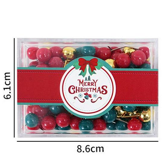 Conjunto Criativo de Escritório com Tema de Natal: Clipes de Papel Coloridos, Tachinhas, Clipes de Bilhete, Grampeador e Suprimentos para Encadernação