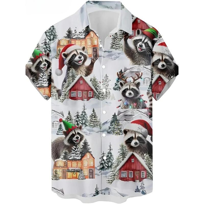 Cartoon Animal Graphic Men's Funny Shirt 3D Print Quick Dry Short-sleeved Tops Casual Men Clothes Summer Street Fashion Shirts