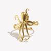 E.B.belle Persönlichkeit Glänzender Oktopus Verstellbarer Ring Für Damen Herren 18K Gold Plated Edelstahl Schicker Schmuck