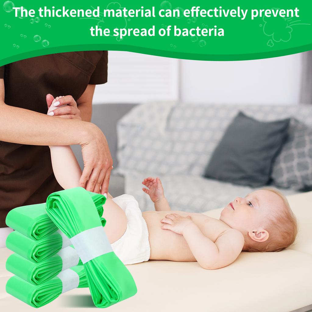 16 Pcs Nappy Bin Refills Diaper Disposal Refills 4.5 M Baby Scented Diaper Pail Refill Bags Plastic Nappy Disposal Bags Disposab