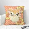 Anime Hamtaro Cushion Cover Natural Linen Pillowcase Set AllinOne Decor for Sofa Bedroom  Chair