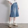 Chuyu Women's American Workwear Wide-Leg Denim Shorts