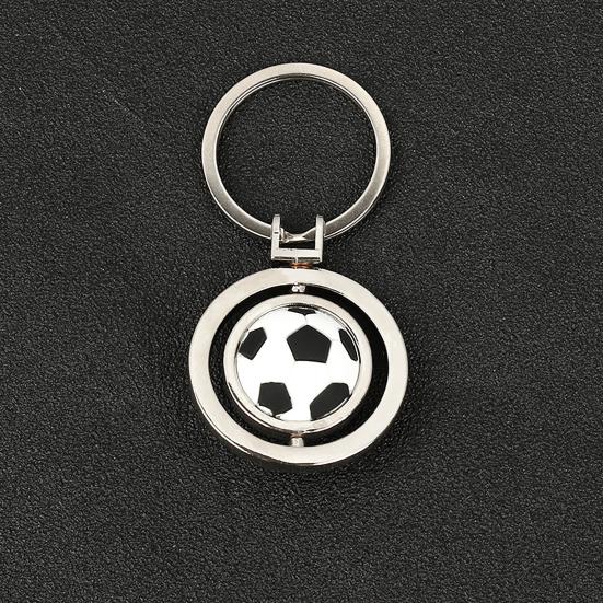 Keychain Pendant, Thickened Stainless Steel Bottle Opener Key Chain, Football Pattern Waterproof Multifunctional Key Ring Fan Gift Bar Accessory