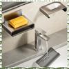 Wandmontierter Seifenhalter aus Aluminium für den Weltraum, Aufbewahrungsregal, Seifenschale, Abtropfbox, Badezimmer-Organizer, Bohren nicht erforderlich, 2 Stück