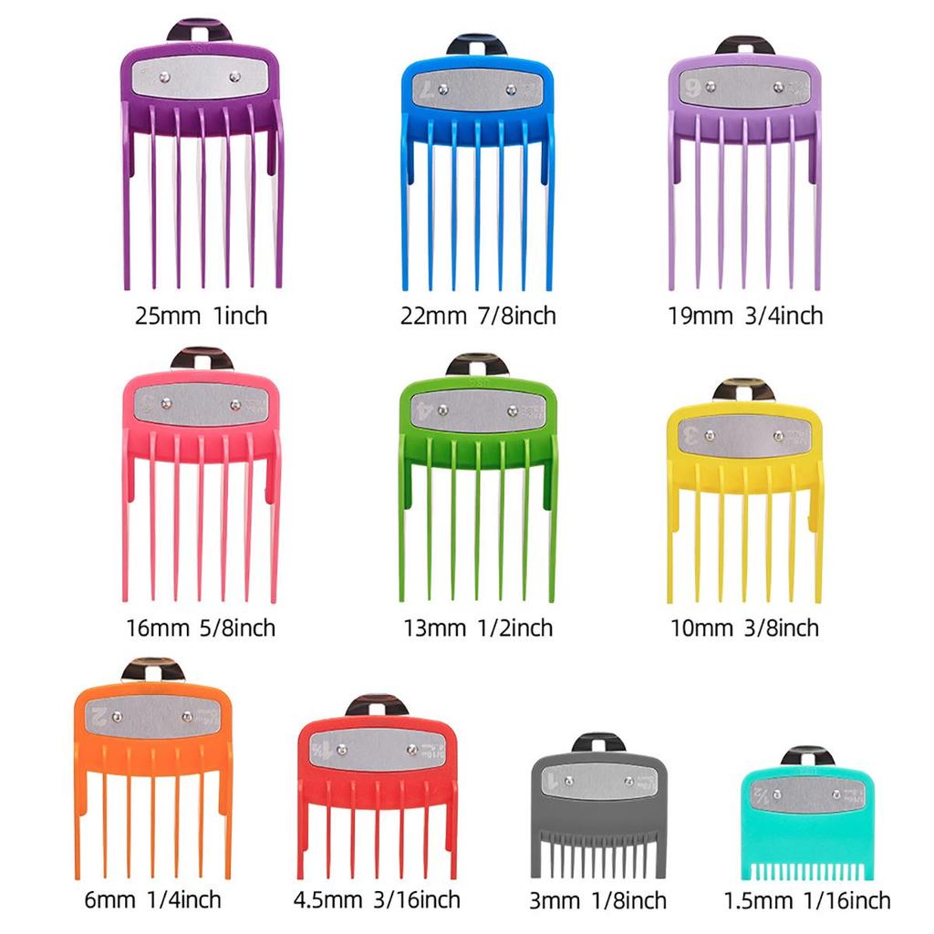 10-Piece Electric Clipper Guide Tool Set for Hairdressing and Barbering