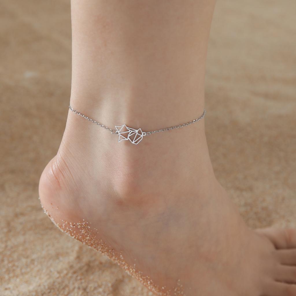 Cazador Cute Walking Cat Anklets for Women Stainless Steel Jewelry Foot Bracelet Fashion Summer Beach Accessories