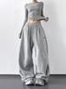 2025 Autumn Women's Tall Hip Hop Cargo Sweatpants - Casual Jazz Dance Drapey Sport Pants
