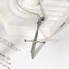 Lord Series Rings Excalibur Broken Sword Necklace Punk Metal Pendant Collections Film The Lord Narsil Jewelry Fans Gift