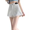 Women's 2026 High-Waisted Khaki Denim Shorts - Summer Fashion, Loose Wide-Leg Slimming Hot Pants