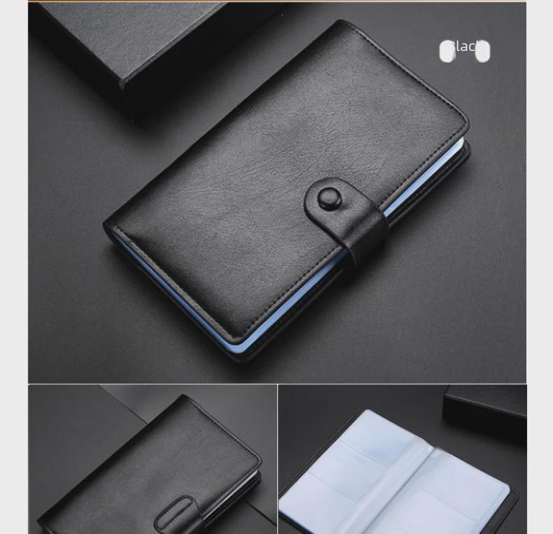 Large Capacity Genuine Leather Multi-Card Holder - Men's & Women's Long Cowhide Credit Card Document Wallet (Korean Design)