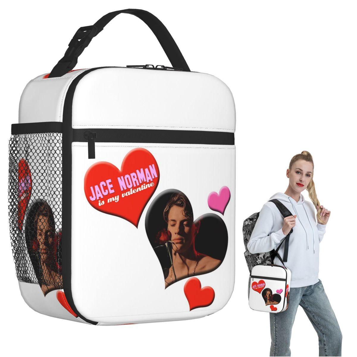 Jace Norman Is My Valentine Insulated Lunch Bag for Women Kids Portable Food Boxes Thermal Lunch Box Tote One Size