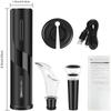 4 In 1 Electric Wine Bottle Opener USB Rechargable Automatic Red Wine Corkscrew Foil Cutter Vacuum Stopper Aerator Pourer Set