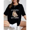 White Oversized T Shirt With Cat And Popcorn Print Even Baddies Get Saddies Text For Casual Wear And Everyday Outfits