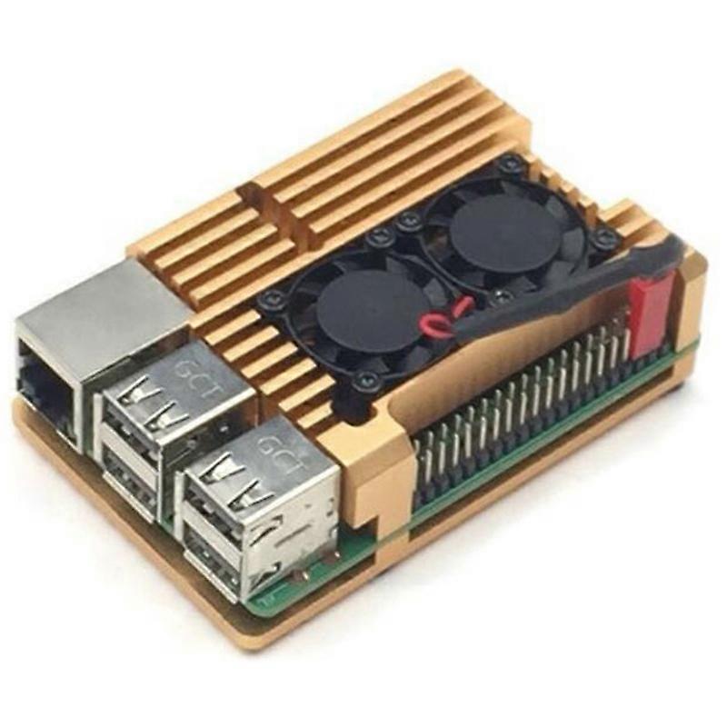 For Raspberry Pi3 Generation B Type 2b/3b Aluminum Alloy Case Enclosure Cooling Fan