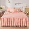 Bed Skirt Solid Color Bedspread Lace Style Bed Cover Falda De Cama Skin-friendly Mattress Protector (No Pillowcase)