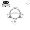 Inele Clicker Septum Spike Titan F136 G23 16G Inele Piercing Septum cu Balama Inele Nas Cercuri Cartilaj Helix Tragus Cercei Bijuterii Body