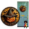 Halloween Door Decoration Wooden Dark Pumpkin Decoration 20X20 Cm