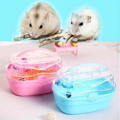 Portable Transparent Hamster Carrying Case Creative Pet Carrying Cage Travel Pet Carrying Hamster Cage Small Pet Carrying Cage