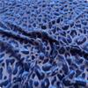 1yard Blue Color Leopard Print Stretchy Velvet Fabric African Lace Spandex Jacquard Fabric for DIY Sewing Clothing Dresses