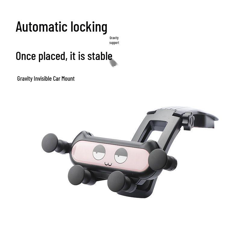 Gravity Sensing Car Phone Holder - Cute, Non-blocking, Multi-functional Cartoon Design for Vehicles
