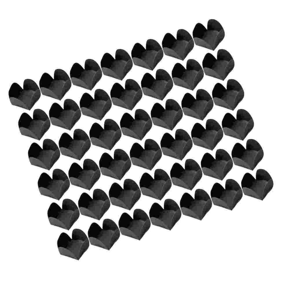 

200 шт. бумажные формочки для шоколада, держатели для кексов, обертки для подносов, конфетницы, тюльпаны 3.50X3.50X0.50CM чёрный