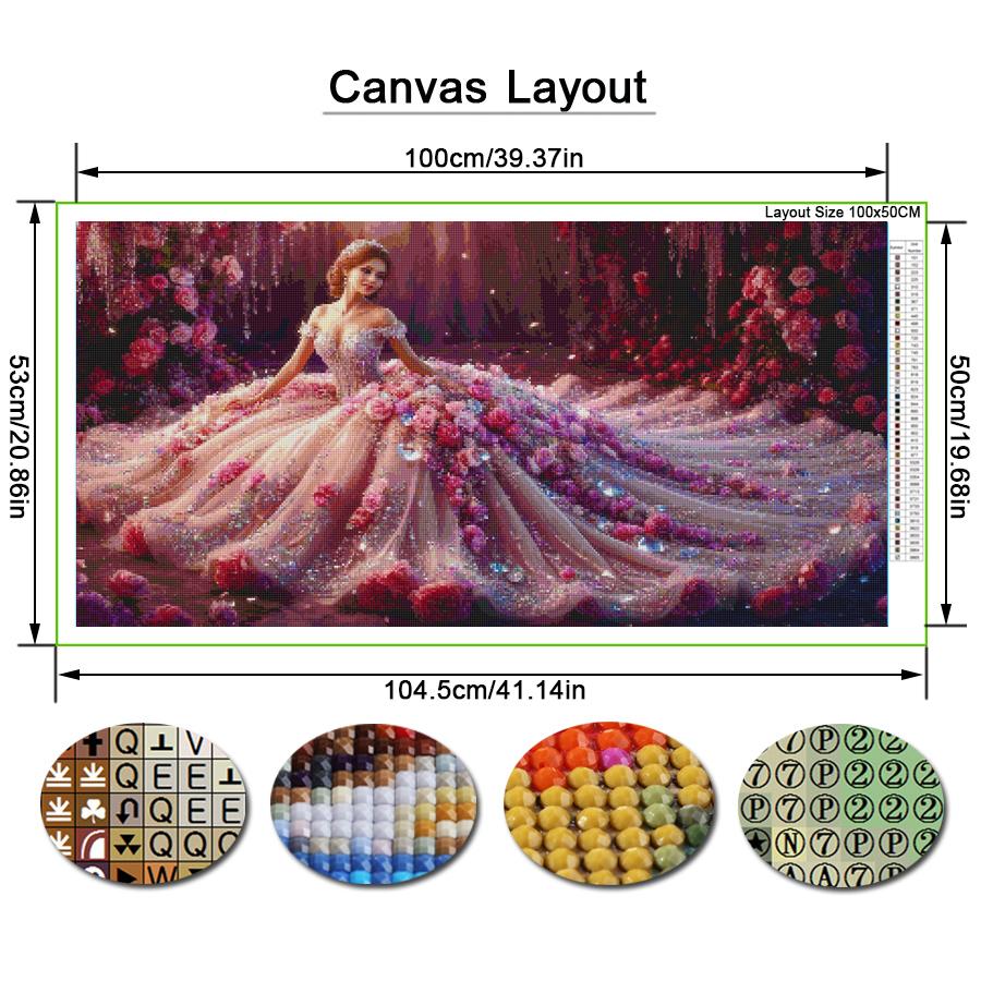 Beautiful Woman Rose Large Size Diamond Painting New Collection Pretty Girl Diy Full Drill Rhinestone Embroidery Mosaic Cross Stitch Kits