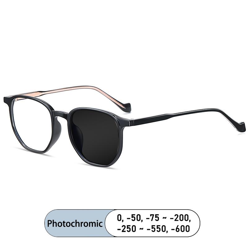 Retro Square Large Frame Myopia Glasses Anti Blue Ray Lightweight Optical Prescription Eyewear for Men Women