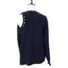 Monse MR220146CRN Rope Cut Shoulder Knit Sweater/ Tops XS NavyUsed