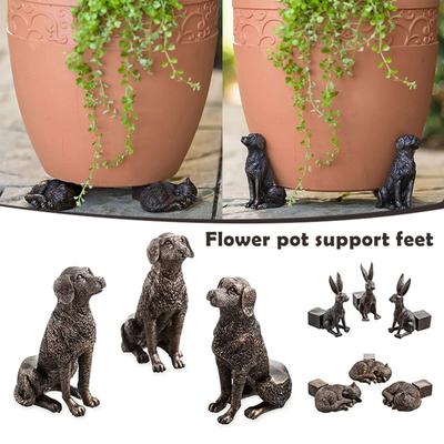 3Pcs Outdoor Resin Animal Flower Pot Support Bonsai Stand Plant Stand Plant Pot Foot