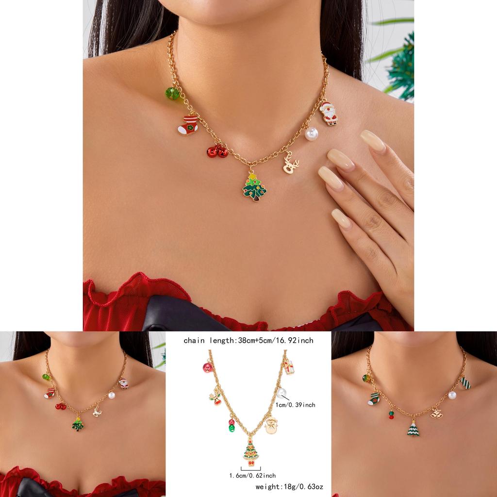 Snowflake Pendant Necklace With Pearl Chain And Handcrafted Zinc Alloy For Festive Style