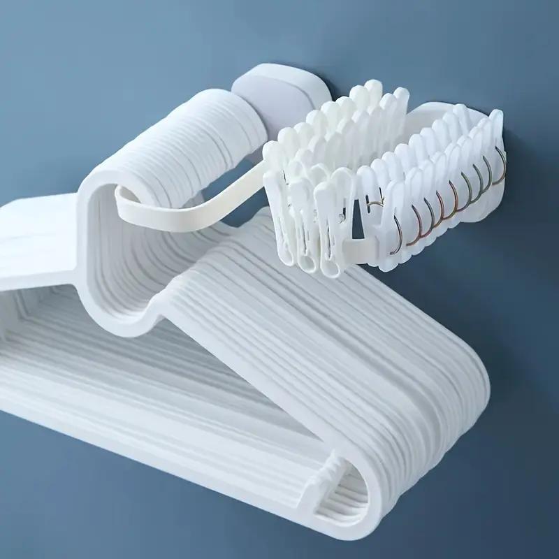 1PCS Clothes Hanger Storage Artifact Foldable Bathroom Balcony Wall-mounted Clothes Hanger Storage Rack Multi-function Storage Rack