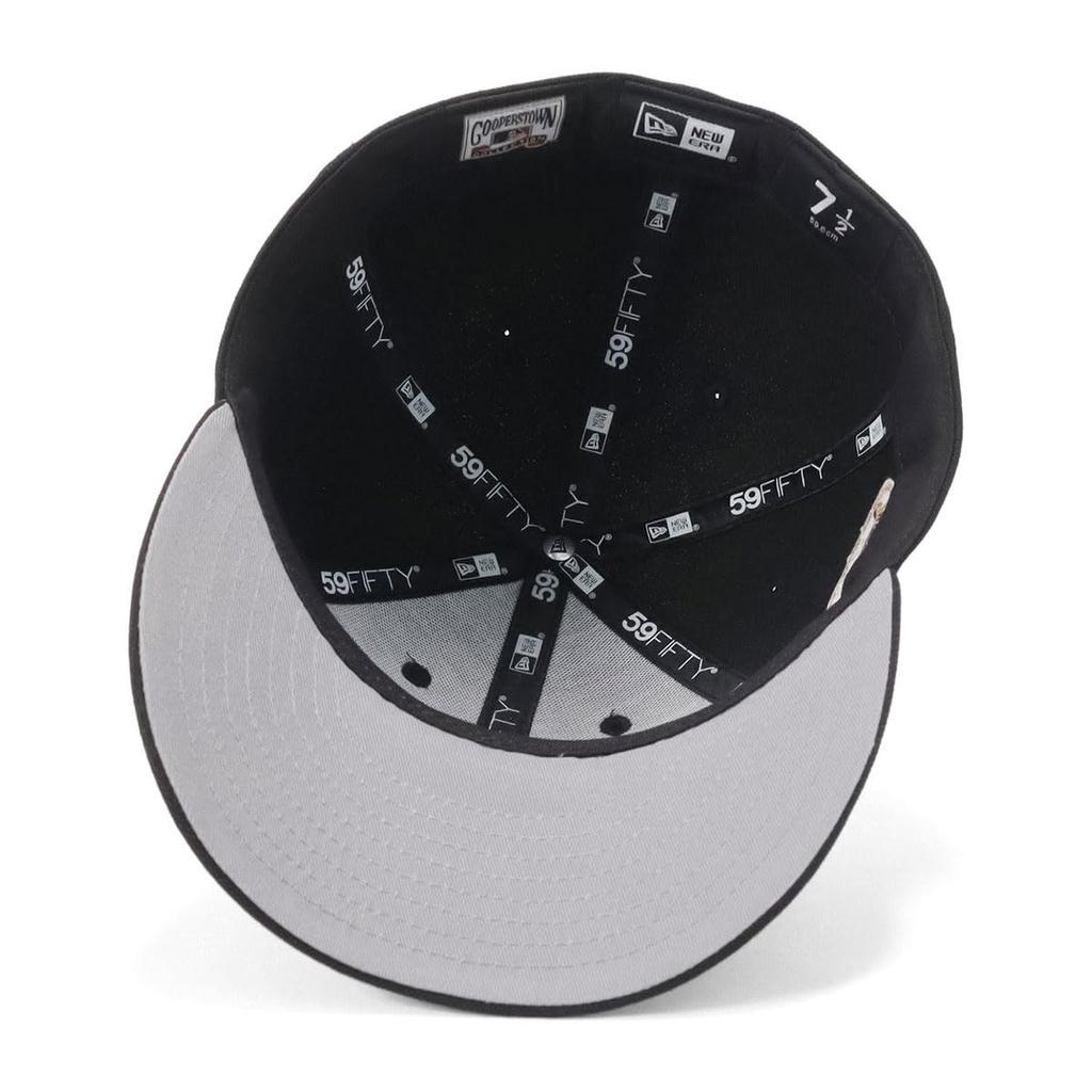 New Era LP 59FIFTY Cap MLB Chicago White Sox CWS Black with Side Patch and Under Exclusive to and Stylish Streetwear Travel Sun Protection (70845386