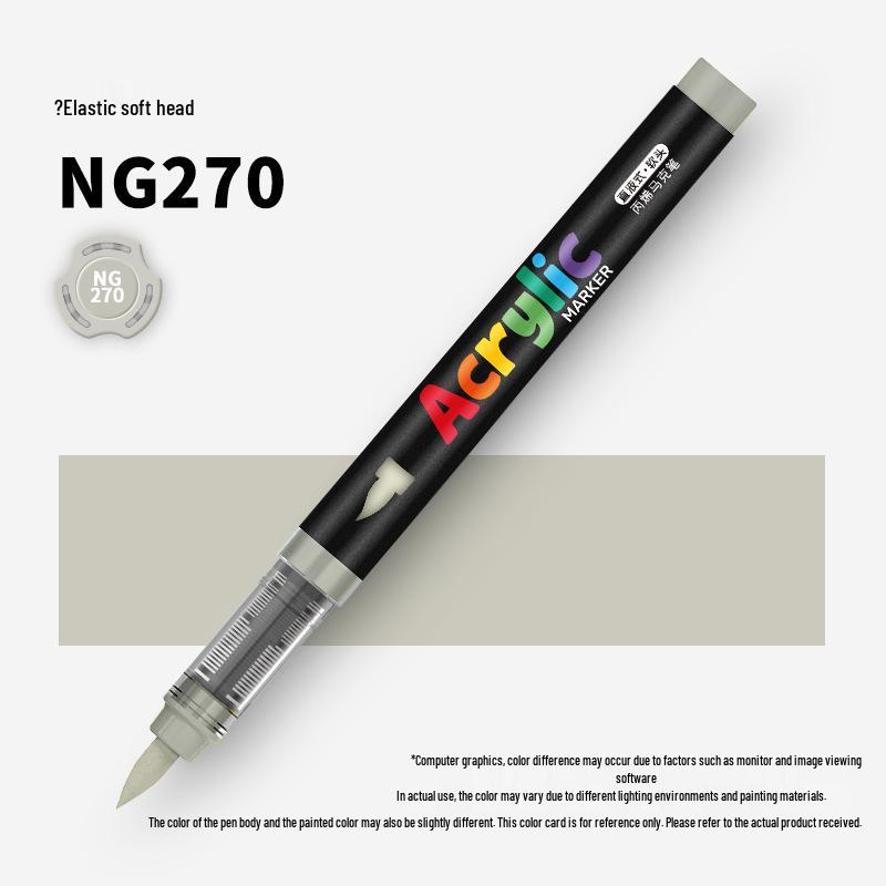 60-Color Soft Tip Liquid Ink Acrylic Marker Set for Primary School Art