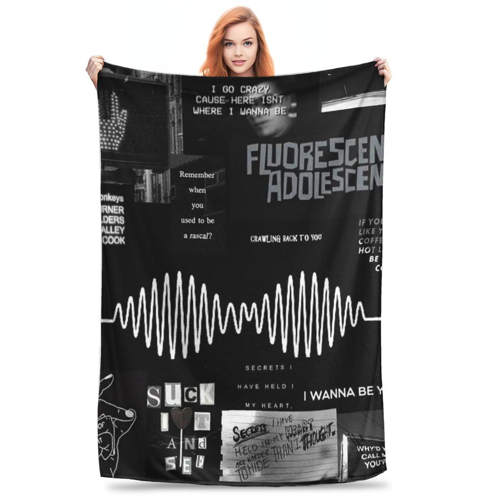 Arctic Monkeys Rock Band Blankets Warm Flannel Sofa Throw Blanket for Home Bedroom Travel Throws Bedspread Quilt